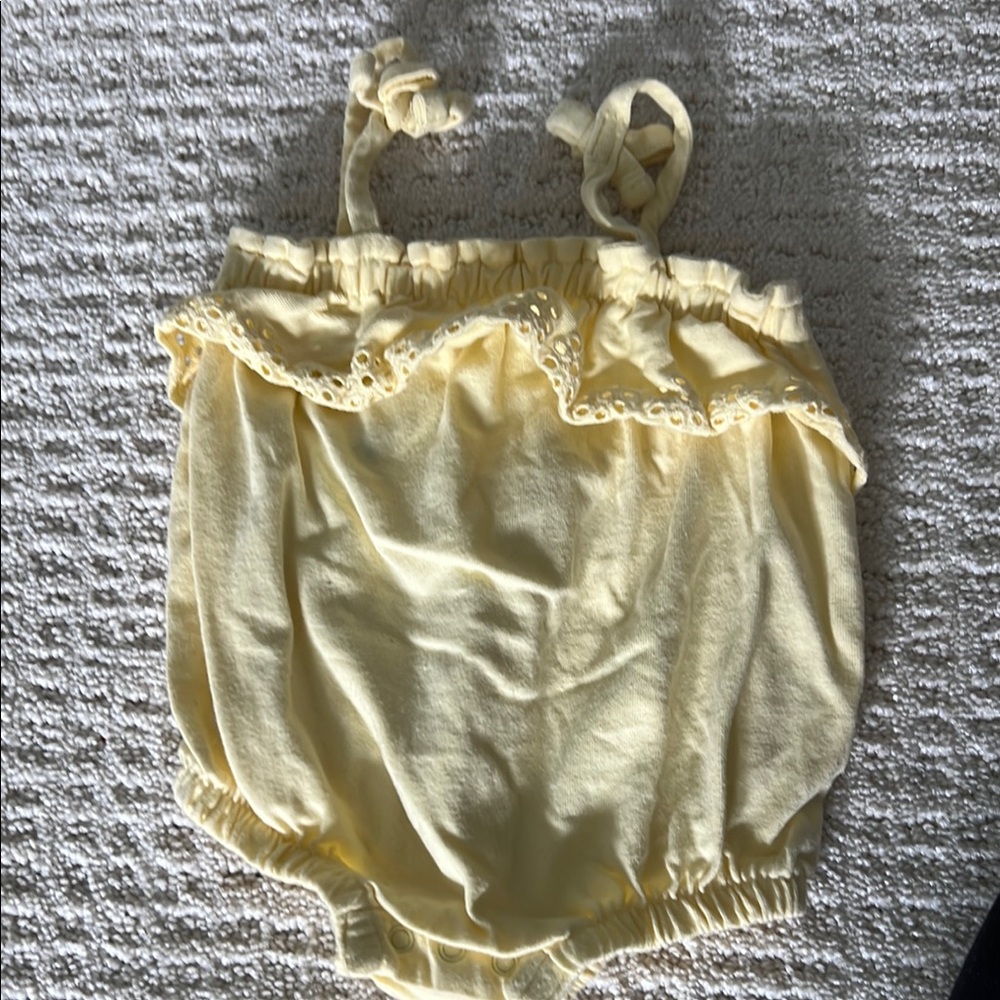 Yellow Ruffled Baby Romper